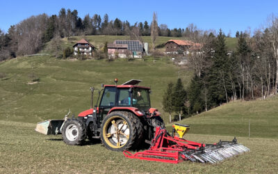 Neue Wiesenegge im Einsatz